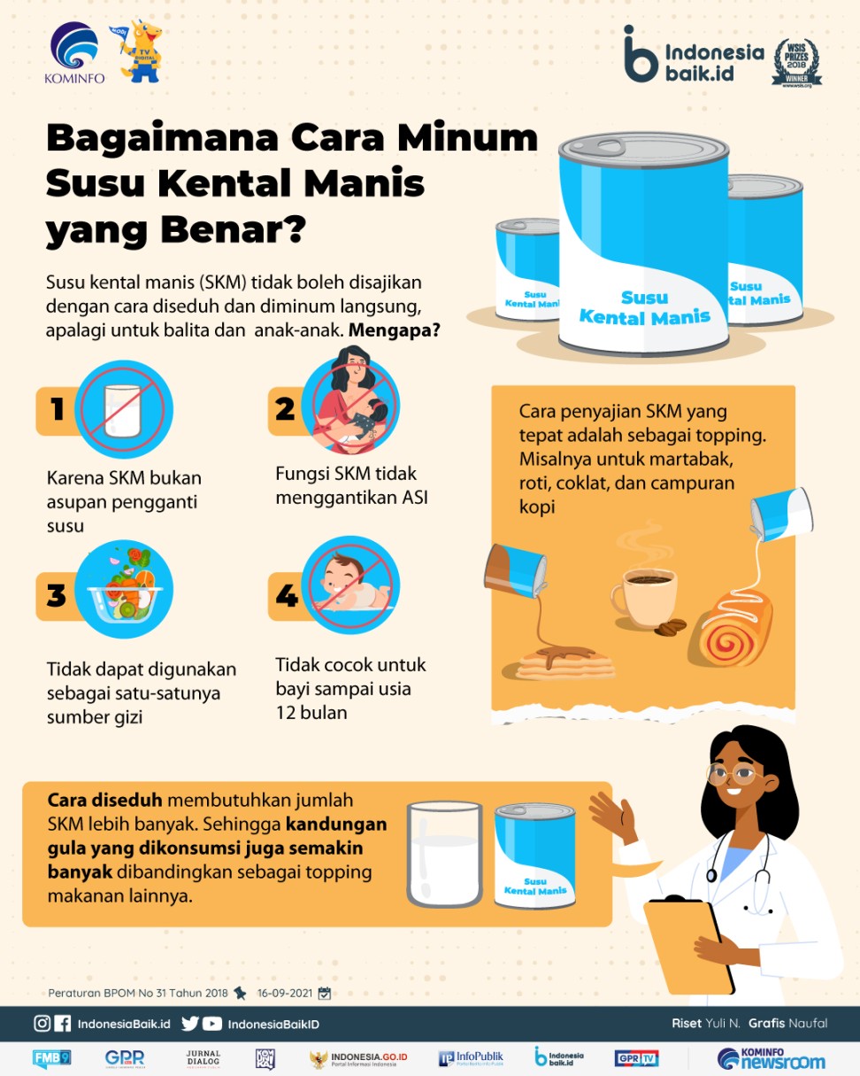 Bagaimana Cara Minum Susu Kental Manis yang Benar?  Indonesia Baik