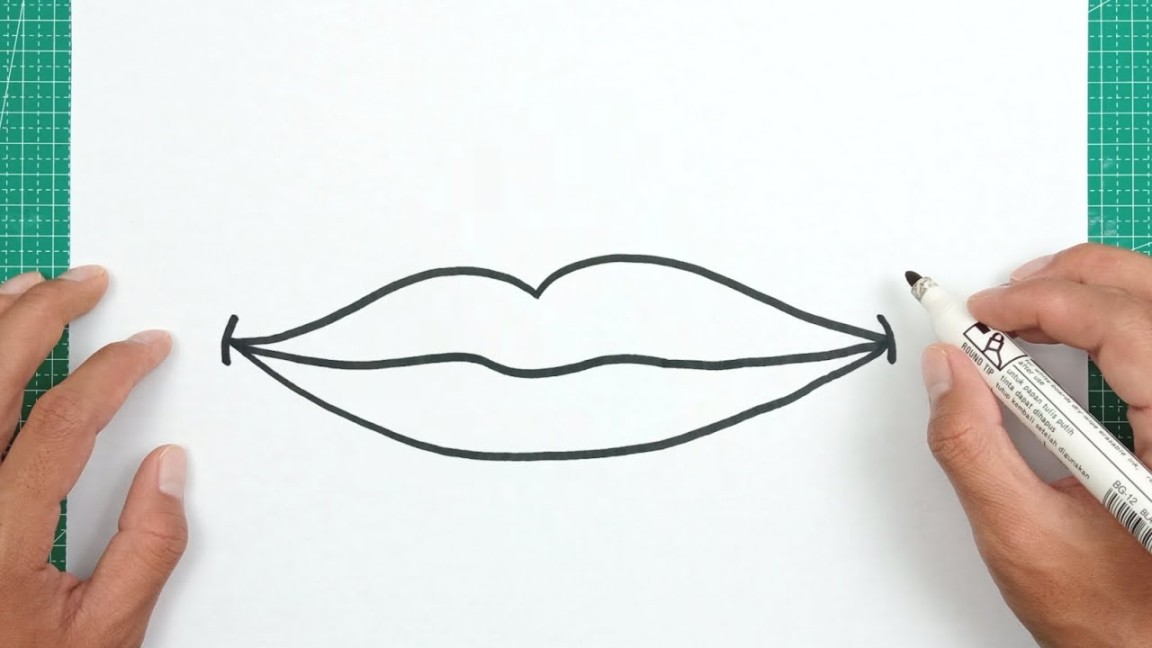 Cara Menggambar Bibir Yang Mudah - Tutorial Menggambar