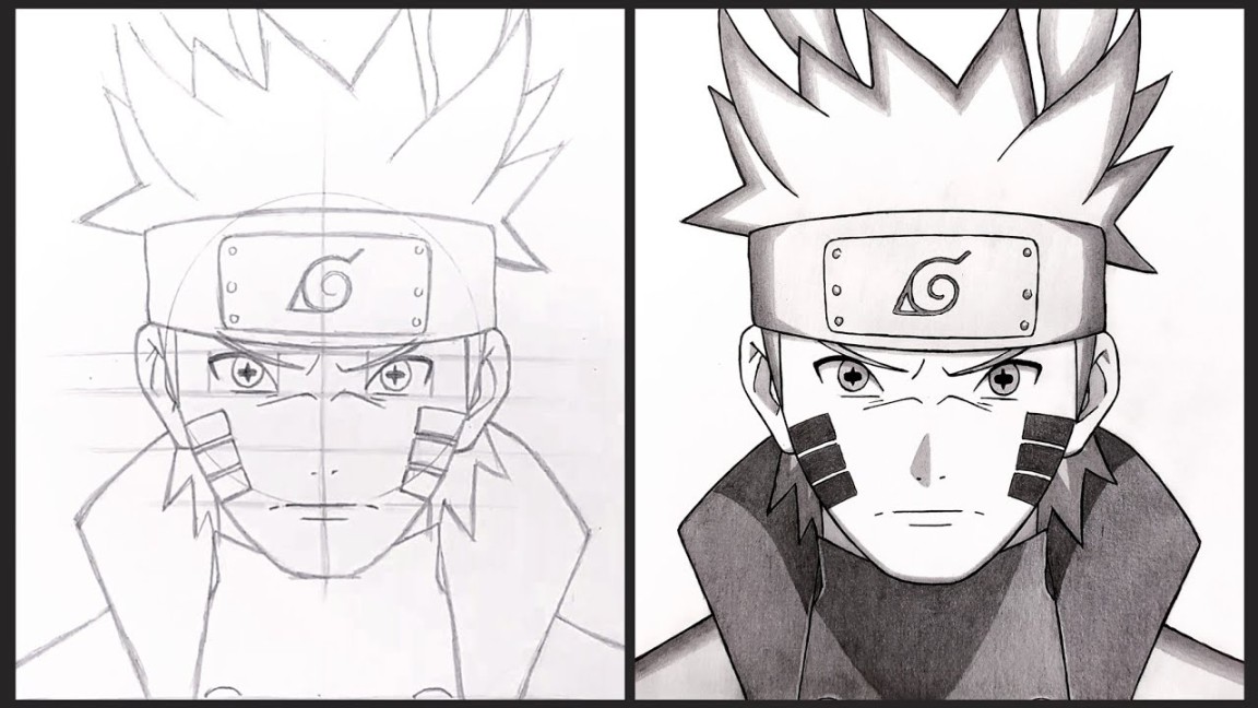 Cara Menggambar Naruto Sage of Six Paths  Anime Drawing - Step by Step
