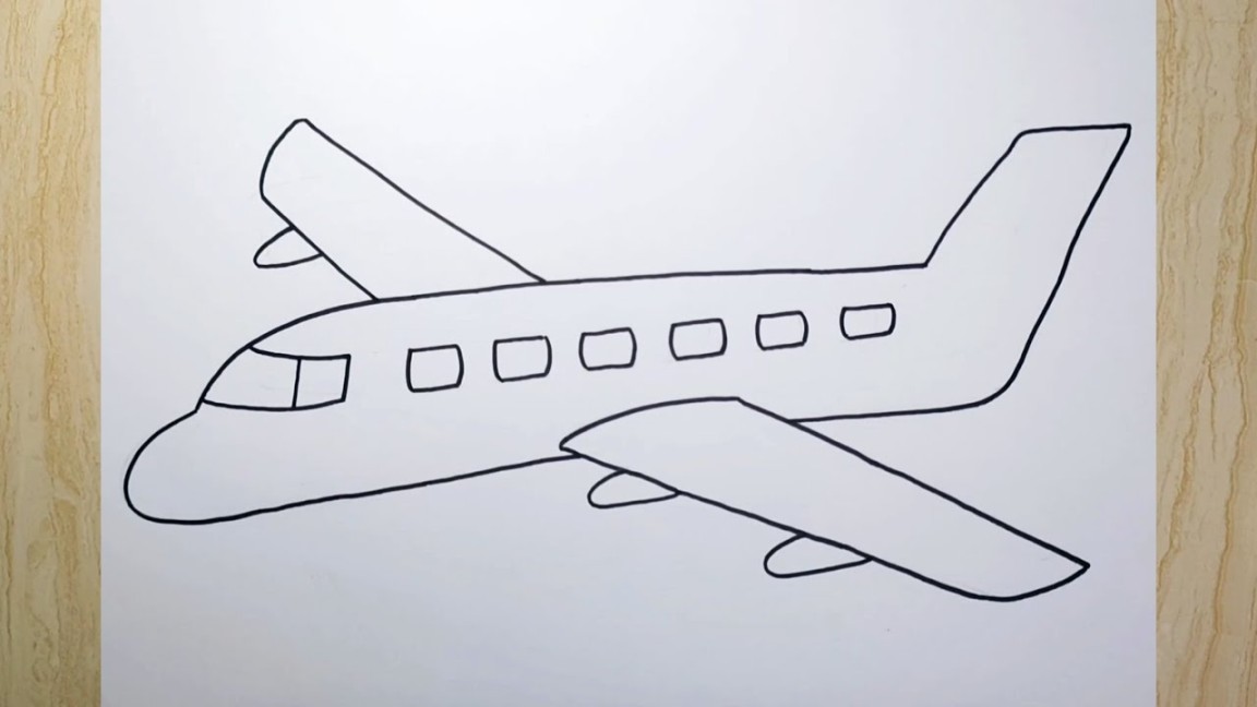 Cara menggambar pesawat yang mudah