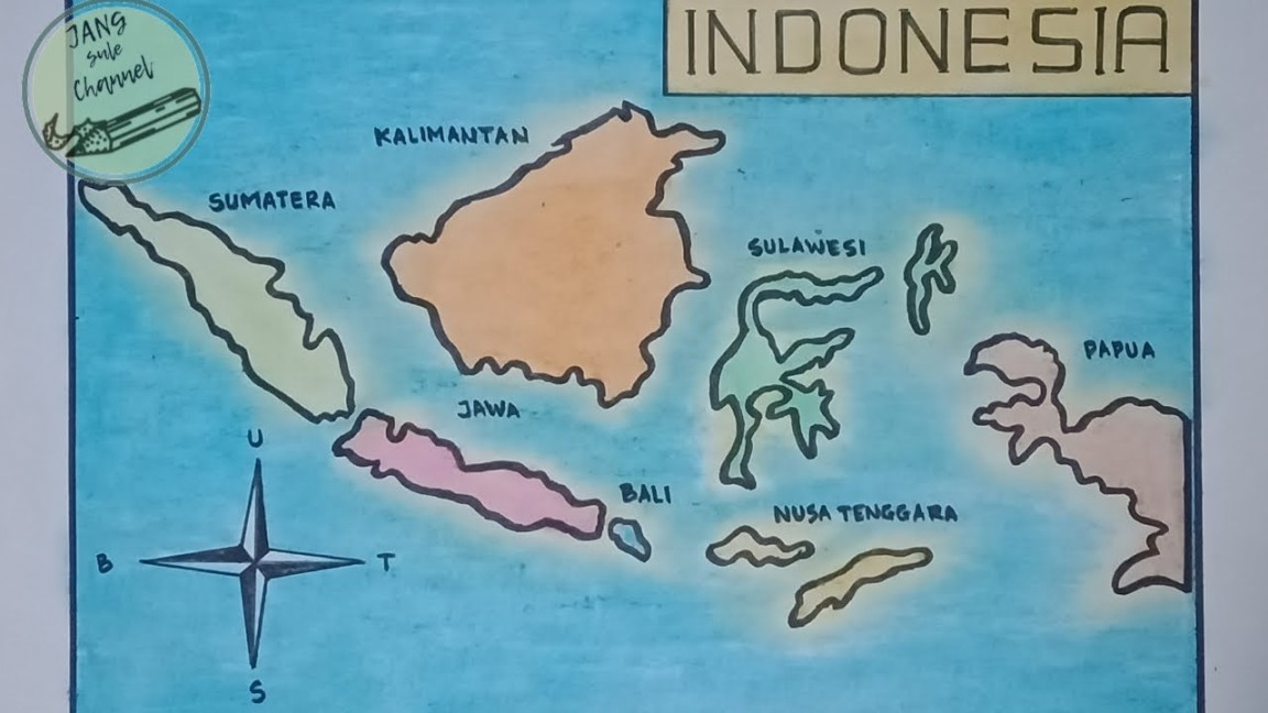Cara menggambar peta negara Indonesia gambar peta wilayah Indonesia