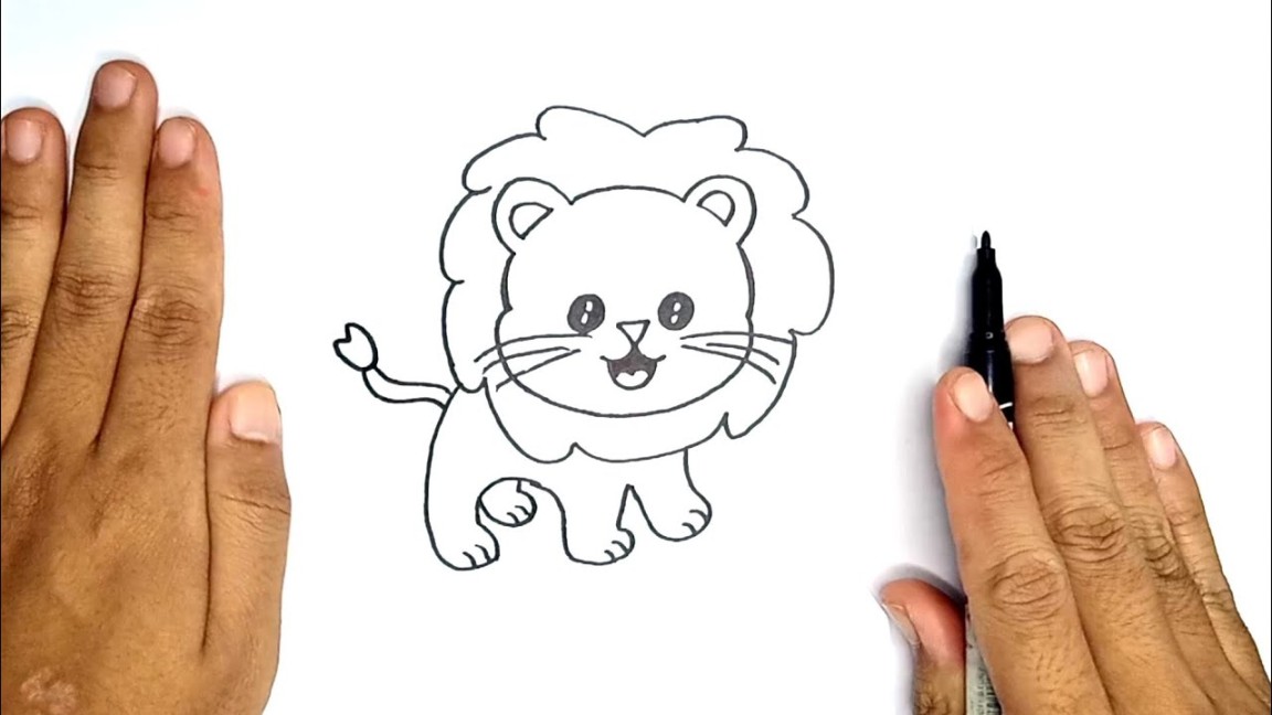 Cara Menggambar Singa 🦁  How To Draw Lion 🦁