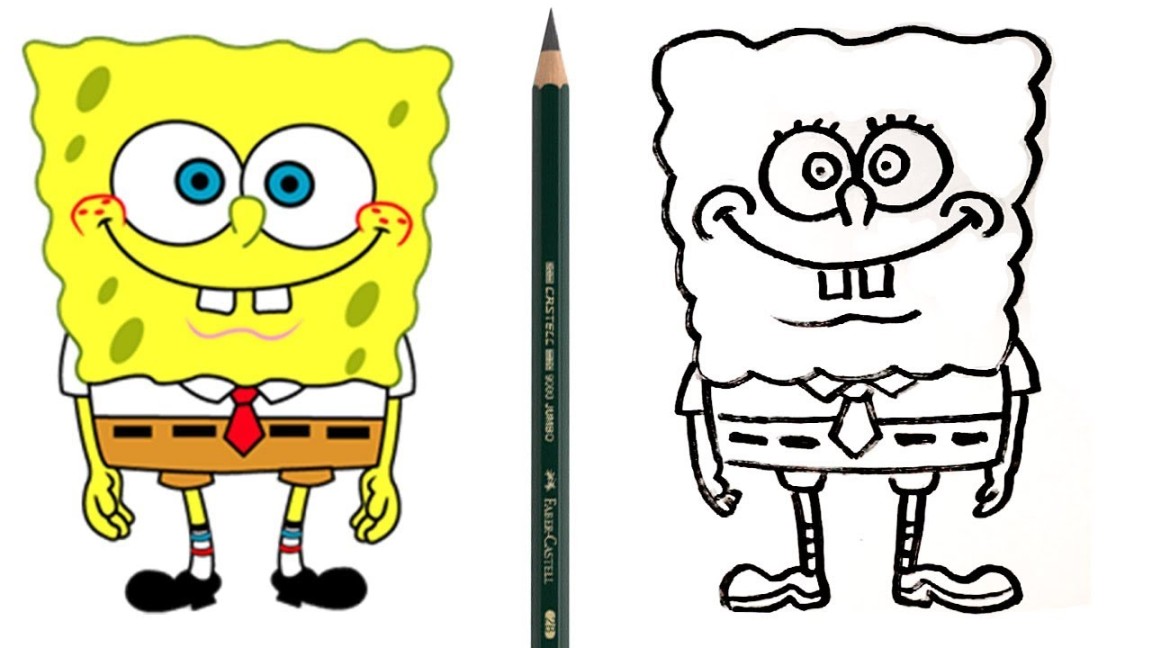 Cara Menggambar Spongebob untuk pemula