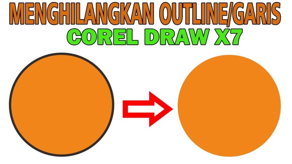 Cara menghilangkan outline / garis hitam di corel draw X - YouTube