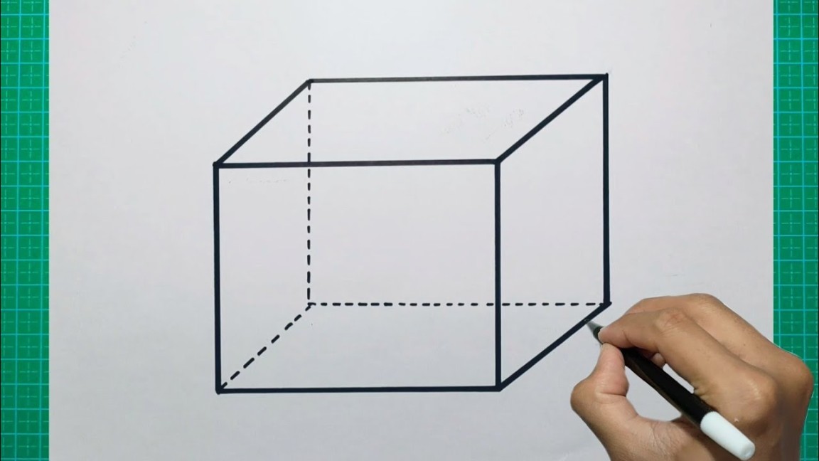 Cara mudah menggambar kubus
