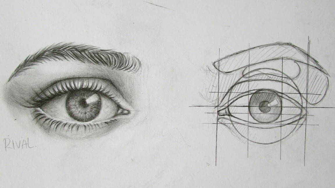 Cara Mudah Menggambar Mata Untuk Pemula - How to Draw an Eye