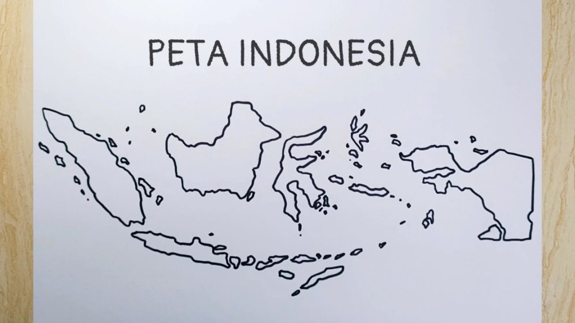 Gambar peta indonesia lengkap - Cara menggambar peta indonesia