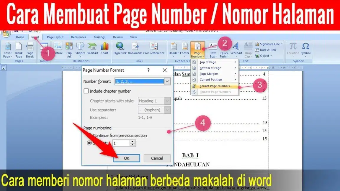 How to Make Paper Page Numbers in Word - Page Numbers