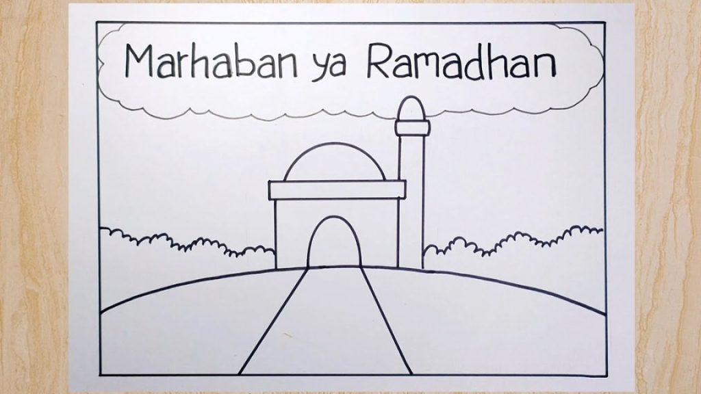 Tutorial Mudah Menggambar Ramadhan